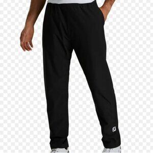 FootJoy DryJoys Full-Zip Rain Golf Pants | Black Waterproof, M